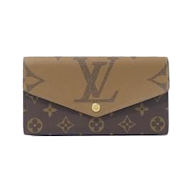 Louis Vuitton-Louis Vuitton Monogram Giant Portefeuille Sarah Wallet-Brown