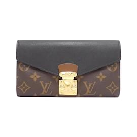 Louis Vuitton-Louis Vuitton Monogram Portefeuille Pallas M58415 Wallet-Brown,Black