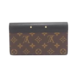 Louis Vuitton-Louis Vuitton Monogram Portefeuille Pallas M58415 Wallet-Brown,Black