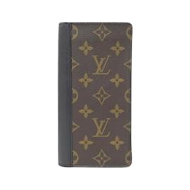 Louis Vuitton-Portefeuille long Monogram Macassar Louis Vuitton-Marron