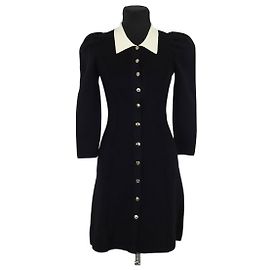 Sandro Schwarzes Kleid Schwarz