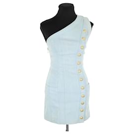 Balmain Abito in cotone blu Blu