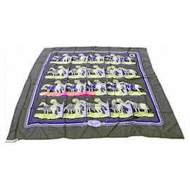 Hermès-Foulard en soie Hermès Carré 90-Multicolore