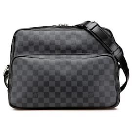 Louis Vuitton-Sac à épaule Damier Graphite Icare de Louis Vuitton-Noir
