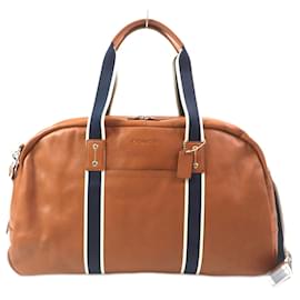 Coach-COACH Heritage Logo Leather 2way Bag-Metallic,Bronze