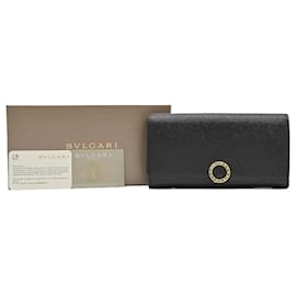 Bulgari-Bvlgari Black Leather Large Wallet-Black