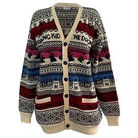 Céline  Celine The Dancing Kid Cardigan in Multicolor Wool Multiple colors
