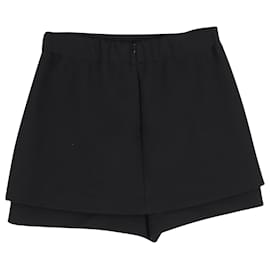 Maje-Maje Trompe L'oeil Shorts in Black Viscose-Black