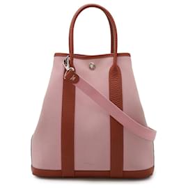 Hermès-Sac tote 2 en 1 Hermes Garden File PM-Rose