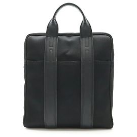 Hermès Sac 2 en 1 en cuir Toile Chevron Hermes Acapulco Noir