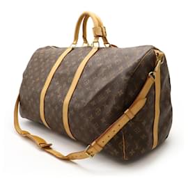 Louis Vuitton-Sac de voyage 2 en 1 Louis Vuitton Monogram Keepall Bandoulière M41414-Marron