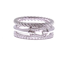 Fred Anel "Force 10 Rise" em ouro branco e diamantes Prata