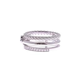 Fred-Bague "Force 10 Rise" en or blanc et diamants-Silvery