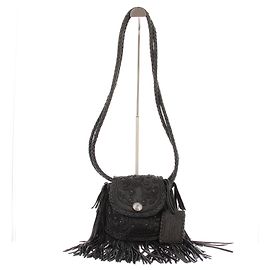 Ralph Lauren Borsa a tracolla con frange Nero
