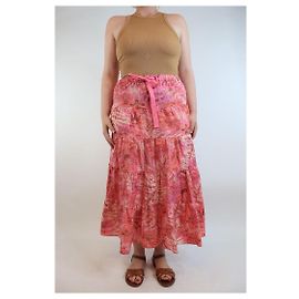 Ulla Johnson Jupe midi florale rose - taille UK 12 Rose