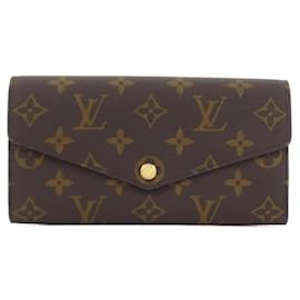 Louis Vuitton-Louis Vuitton Monogram Portefeuille Sarah M62234 Wallet-Brown,Fuschia