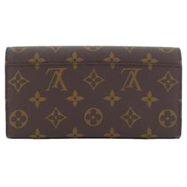 Louis Vuitton-Louis Vuitton Monogram Portefeuille Sarah M62234 Wallet-Brown,Fuschia