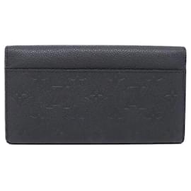 Louis Vuitton-Louis Vuitton Monogram Empreinte Portefeuille Sarah M61182 Wallet-Black