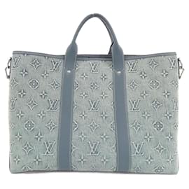 Louis Vuitton-Sac de week-end Monogram Wash Louis Vuitton-Bleu