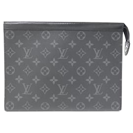 Louis Vuitton-Sac à main Louis Vuitton Monogram Eclipse Pochette Voyage MM-Noir