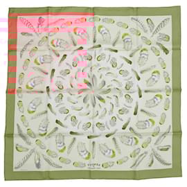 Hermès-Hermes Carre 90 Scarf Feather II Plumes-Beige