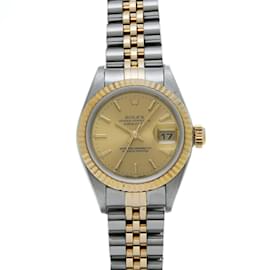 Rolex-Montre Femme Rolex Datejust 79173 Champagne-Doré,Jaune