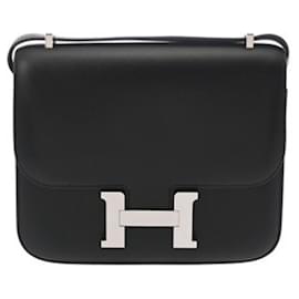 Hermès-Hermes Constance 3 Mini 18 Black Shoulder Bag-Black