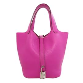 Hermès-Sac à main Hermes Picotin Lock PM-Rose