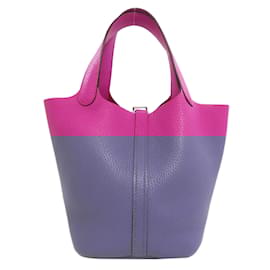 Hermès-Hermes Picotin Lock PM Handbag-Pink