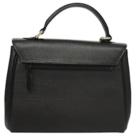 Autre Marque-Burberrys Hand Bag Leather Black Gold Auth ep8841-Black,Golden