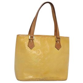 LOUIS VUITTON Monogram Vernis Houston Sac à Main Gris M91053 LV Auth bs24577 Gris