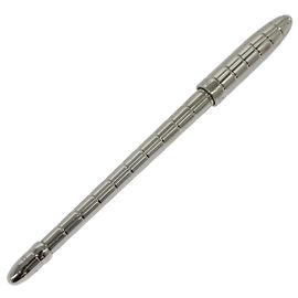 Penna a sfera in metallo argento LOUIS VUITTON Styro Agenda LV Auth ki5736 Argento