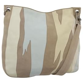 Autre Marque-BOTTEGA VENETA Shoulder Bag Leather Beige Silver Auth bs25133-Silvery,Beige