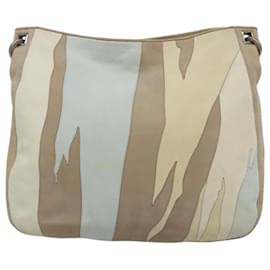 Autre Marque-BOTTEGA VENETA Shoulder Bag Leather Beige Silver Auth bs25133-Silvery,Beige