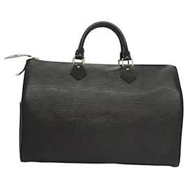 Louis Vuitton-LOUIS VUITTON Epi Speedy 35 Hand Bag Black M42992 LV Auth yk18059-Black