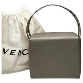 Bolsa de couro vintage Givenchy 4G Rey Cinza