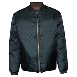Louis Vuitton-Louis Vuitton, Reversible monogram bomber-Brown,Green,Grey