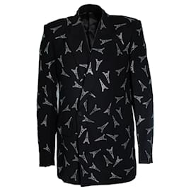 Balenciaga-Balenciaga, crystal Eiffel Tower blazer-Black