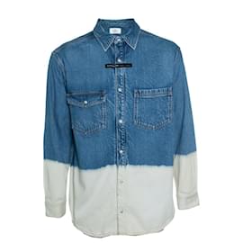 Givenchy-Givenchy, Bleach dipped denim shirt-Blue