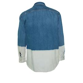 Givenchy-Givenchy, Bleach dipped denim shirt-Blue