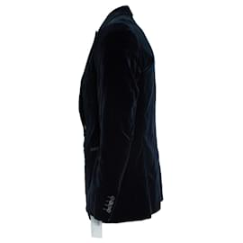 Dries Van Noten-Dries van Noten, Navy blue velvet blazer-Blue