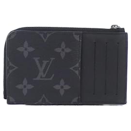 Louis Vuitton-Louis Vuitton Monogram Eclipse Coin Purse-Black