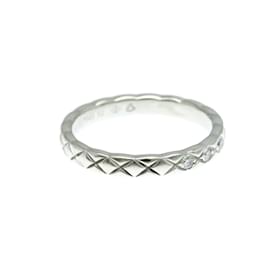 Chanel-Chanel Coco Crush Ring 5P Diamond in Platinum-Silvery