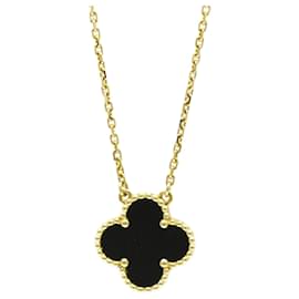 Van Cleef & Arpels-Van Cleef & Arpels Vintage Alhambra Pendant Necklace-Golden