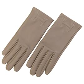 Hermès-Gants Hermes Bastille en gris Etoupe-Taupe