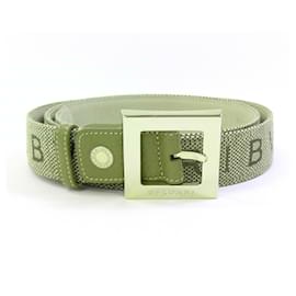 Bulgari-Bvlgari Beige Canvas and Leather Belt-Beige