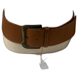 Dior Wide Leather Belt Camel Cognac Camel