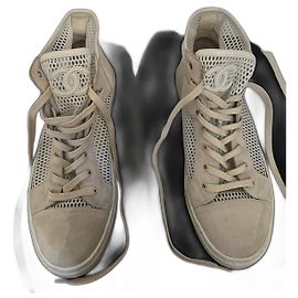 Chanel sneakers white and eggshell suede White Eggshell