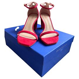 Stuart Weitzman Pink Suede Sandals Pink