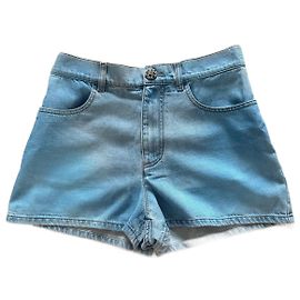 Chanel Denim Shorts Blue Size 36 Blue